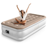 NatraCalm front packaging showing twin air mattress and benefits