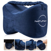 NATUMAX knee pillow front view showing ergonomic shape and support