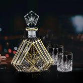NBNSTHV decanter front view showing gold gilding and elegant shape for display