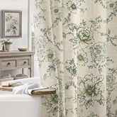 NDDYCU front view of curtain showing full farmhouse floral design and calm tone