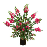Nearly Natural front view showing pink blooms and natural silhouette for instant decor