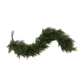 Nearly Natural garland front view showing full five-foot cedar greenery benefit realistic look