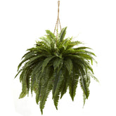 Nearly Natural front view showing full 36-inch fern and lush impact