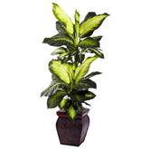 Nearly Natural front view showing full 45-inch plant for instant room impact