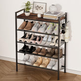 neatevday front view of entire 5-tier rack showing organized shoes and tidy entryway