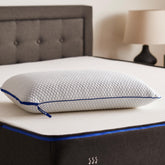 Nectar front packaging showing pillow and features, highlights adjustable comfort
