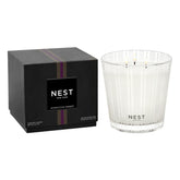 NEST New York Moroccan Amber candle front view shows elegant frosted glass and decor benefit