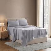 Nestl folded sheet set front view showing neat packaging and coordinated pieces