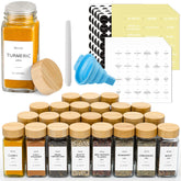 NETANY front view of full 36-piece spice jar set for pantry organization