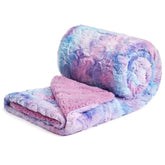 NEWCOSPLAY front view purple rainbow throw showing colorful decor appeal
