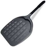 Newmeto front view of aluminum pizza peel showing full paddle, durable and precise