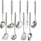 Newness front view of the 9-piece set showing complete utensils and neat arrangement for easy selection