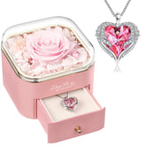 NEWNOVE preserved pink rose front view showcasing natural beauty and lasting appeal