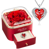 NEWNOVE preserved red rose front view showing lasting beauty and ready gifting