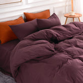NEXHOME PRO duvet cover front view showing burgundy color and neat finish for cozy style