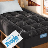 Niagara Sleep Solution front view of Twin XL topper packaging showing product and size benefits