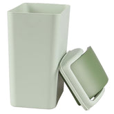 Nicesh front view green trash can showing compact shape and discreet design