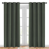 NICETOWN front view showing dark mallard panels and neat drape, enhances privacy