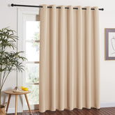 NICETOWN front-facing Biscotti Beige panel showing full coverage and neat hang