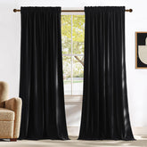 NICETOWN front view of two 96-inch velvet panels showing luxurious finish and coverage