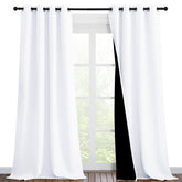 NICETOWN front panel flatlay showing full-length blackout coverage and neat finish
