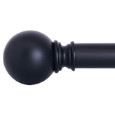 NICETOWN front view of matte black rod showing full length and finish benefit