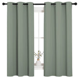 NICETOWN sage green curtain front view showing full panel and calming color