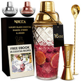 Nikita By Niki front view gold shaker showing elegant finish and ready-to-use design