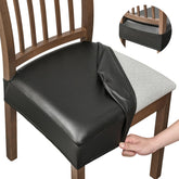NILUOH front view of four black seat covers showing neat fit and protection