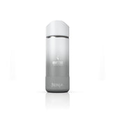 Ninja front view of white Sip Perfect travel mug showing sleek design and portability