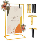 Nisoger front view easel showcasing gold finish and elegant display benefit