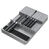 NIUXX front view of knife drawer organizer showing tidy storage benefit