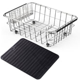 NiuYichee front view of dish drying rack showing compact organization benefits