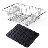 NiuYichee front view over-sink rack showing organization and space saving
