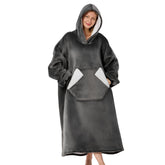 Nobleer front view of oversized hoodie blanket showing full coverage and comfort
