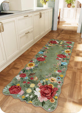 NoiFamo front view runner showing vintage floral design and green tones for style