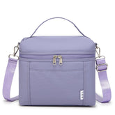 NOL lunch bag front view light purple showing compact design and easy carry
