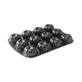 Nordic Ware front view of brownie bundt pan shows shape and capacity
