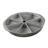 Nordic Ware pan front view showing eight cavities and sturdy handles for even baking
