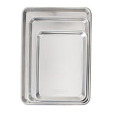Nordic Ware half sheet front view showing flat cooking surface and durability