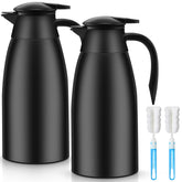 Norme carafe front view in black showing sleek silhouette and capacity benefit