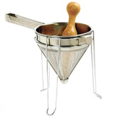 Norpro chinois front view showing cone and stand benefit: stability