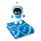 Northwest Astrobot throw front view showing full design and cozy appeal
