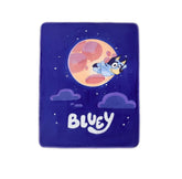 Northwest Bluey throw front view showing vibrant graphic and cozy look