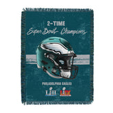 Northwest Philadelphia Eagles tapestry front view showing championship graphics and bold team colors