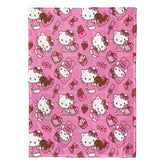 Northwest Hello Kitty front view showing full print and cheerful pink design, cozy appeal