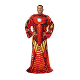 Northwest Iron Man front view showing bold superhero design and cozy warmth