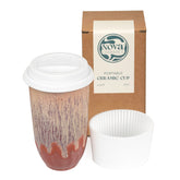 NOVA CERAMICS Jupiter front view showing full cup and red glaze, highlighting style