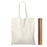 NPBAG front view of 50-pack natural cotton totes showing size and quantity benefit