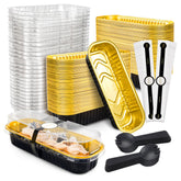NPLUX pack front showing black gold mini pans for striking presentation